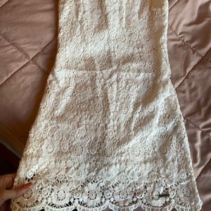 White lacy Abercrombie mini dress